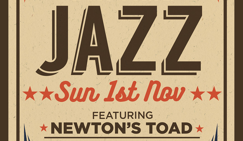 Daytime Jazz with Newton’s Toad – Sun 1st Nov