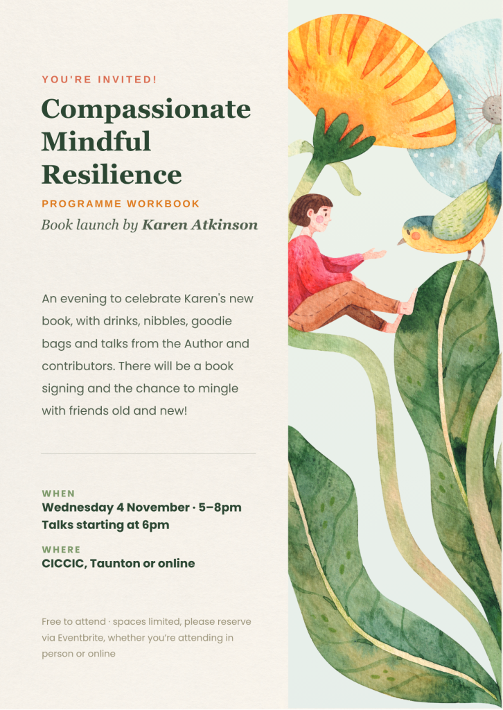 Compassionate Mindful Resilience Programme Book Launch Evening 4th Nov 5 – 8pm